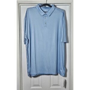 Burlebo Golf Polo Shirt Mens 2XL Blue  Texas Performance Stretch
